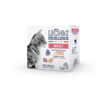 Excellence - Cat Wet Pouches MULTIPACK Adult Beef/Salmon